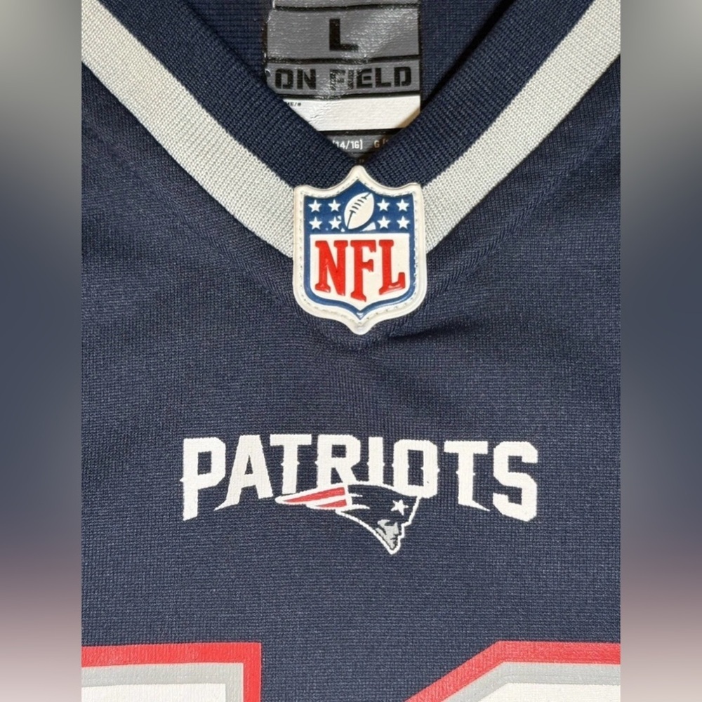 Nike Julian Edelman 11 Jersey Youth 14/16 Large New England Patriots Super Bowl - Picture 4 of 11